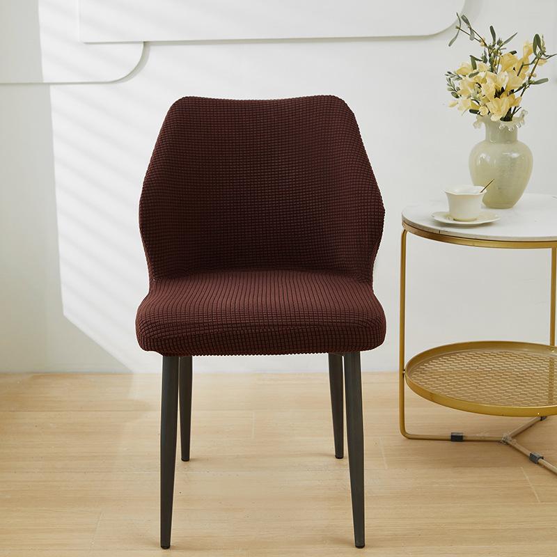 Irregular Shape Dining Chair Cover Anti-slip Stretch Jacquard High Armchair Cover Living Room Kitchen Slipcover