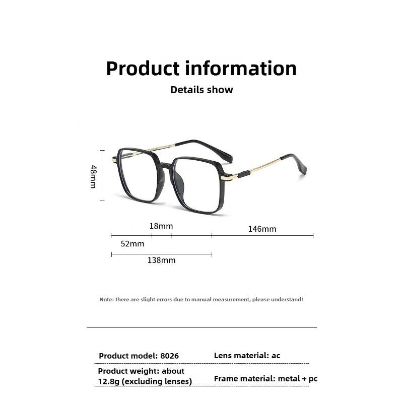 New Anti Blue Light Flat Mirror Trendy Artistic Anti Blue Light Glasses Frame Internet Famous Fashionable Flat Light Mirror