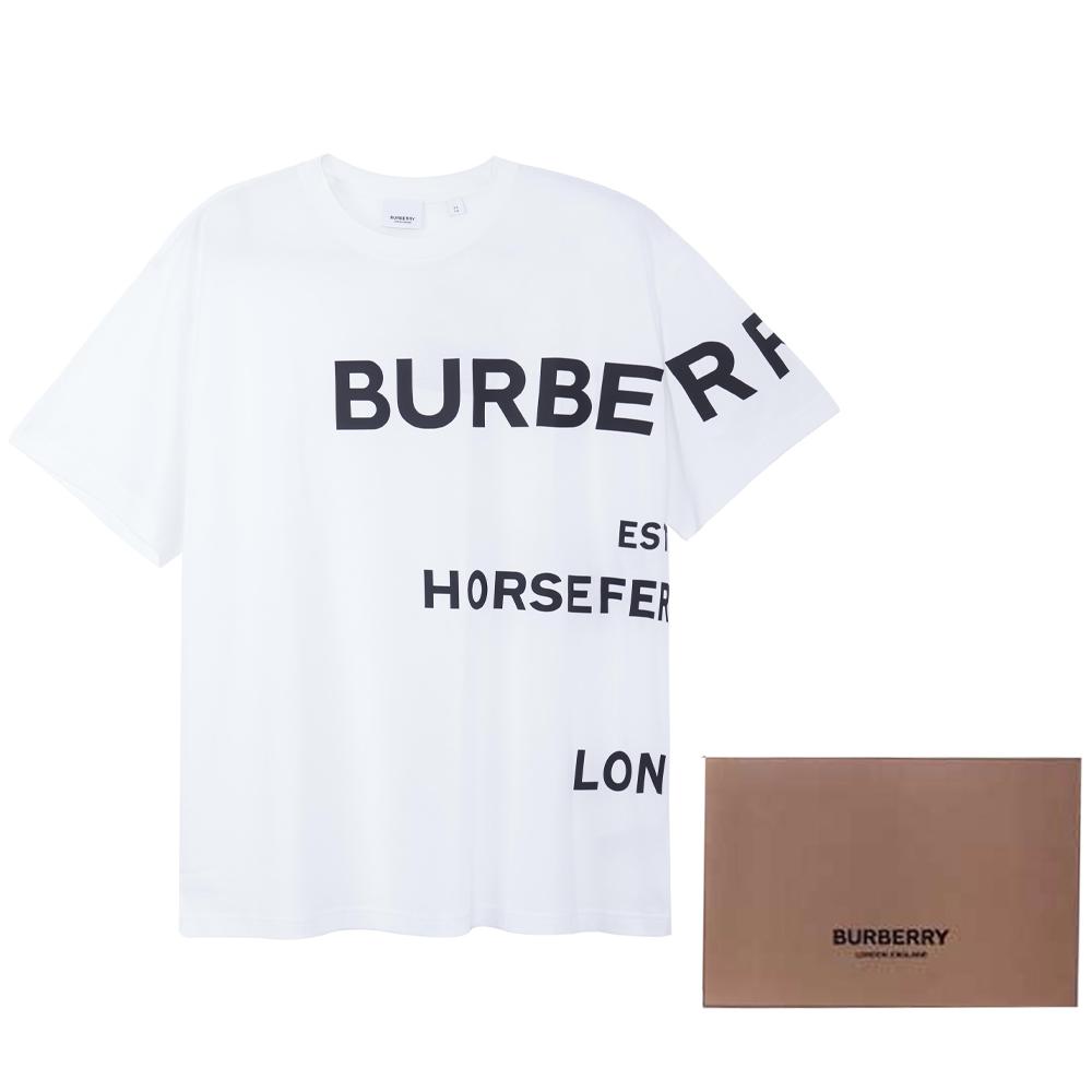 Burberry Men Horseferry-Print T-shirt White/Black 80406911