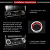 LECART Bling Car Accessories Fit for Honda Civic 10th Gen 2016 2017 2018    AC Knob Covers Auto Interior Bling Decor Crystal Metal Cover Trim Cute