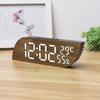 Living Room and Home Water Drop Mirror LED Digital Temperature and Humidity Electronic Clock Desktop Sleep Alarm Clock Bedside Clock Gift