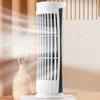 Ventilatore da scrivania USB portatile a 2 velocità con luce LED, senza pale, sicuro e silenzioso, ventilatore a torre da tavolo per studenti e impiegati