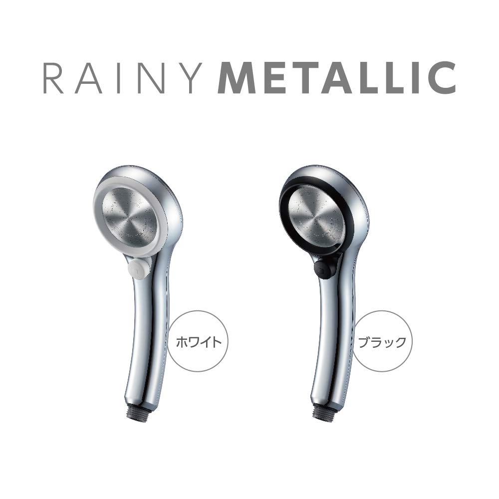 SANEI Company Sanei Faucet Shower Head Rainy Metallic Hand Stop Water Saving Rate Ultra Fine Water Flow Increased Momentum Black (former Name