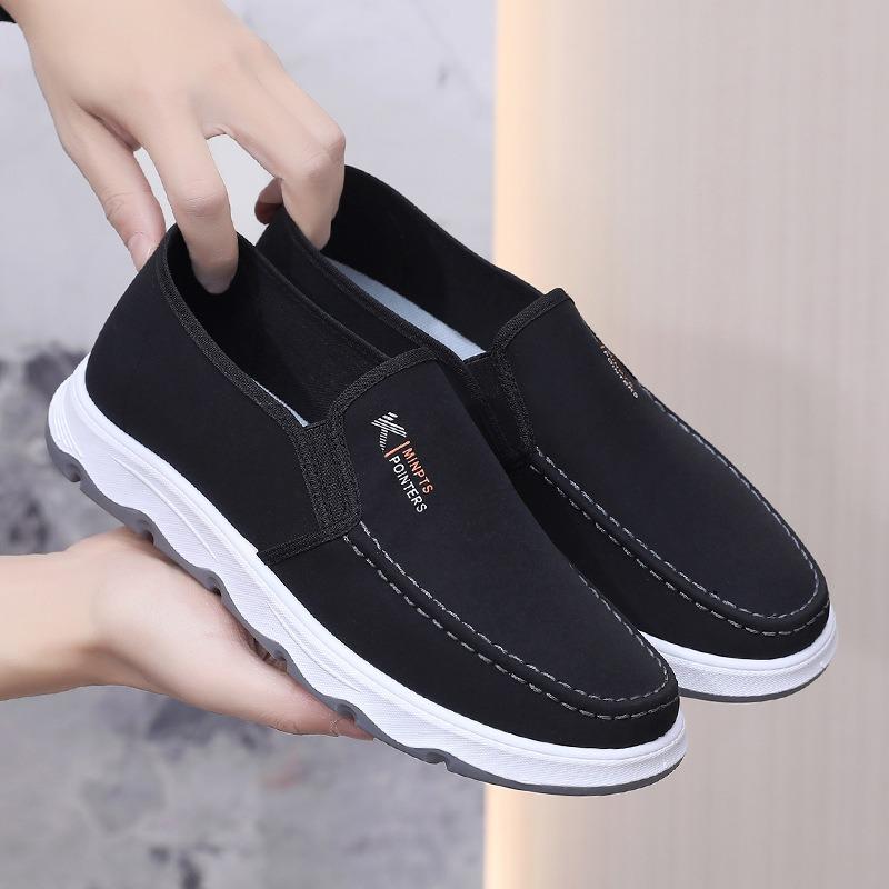 Men's spring and autumn cloth surface pedal old Beijing casual fashion dad shoes non-slip and lightweight medium and old lazy shoes