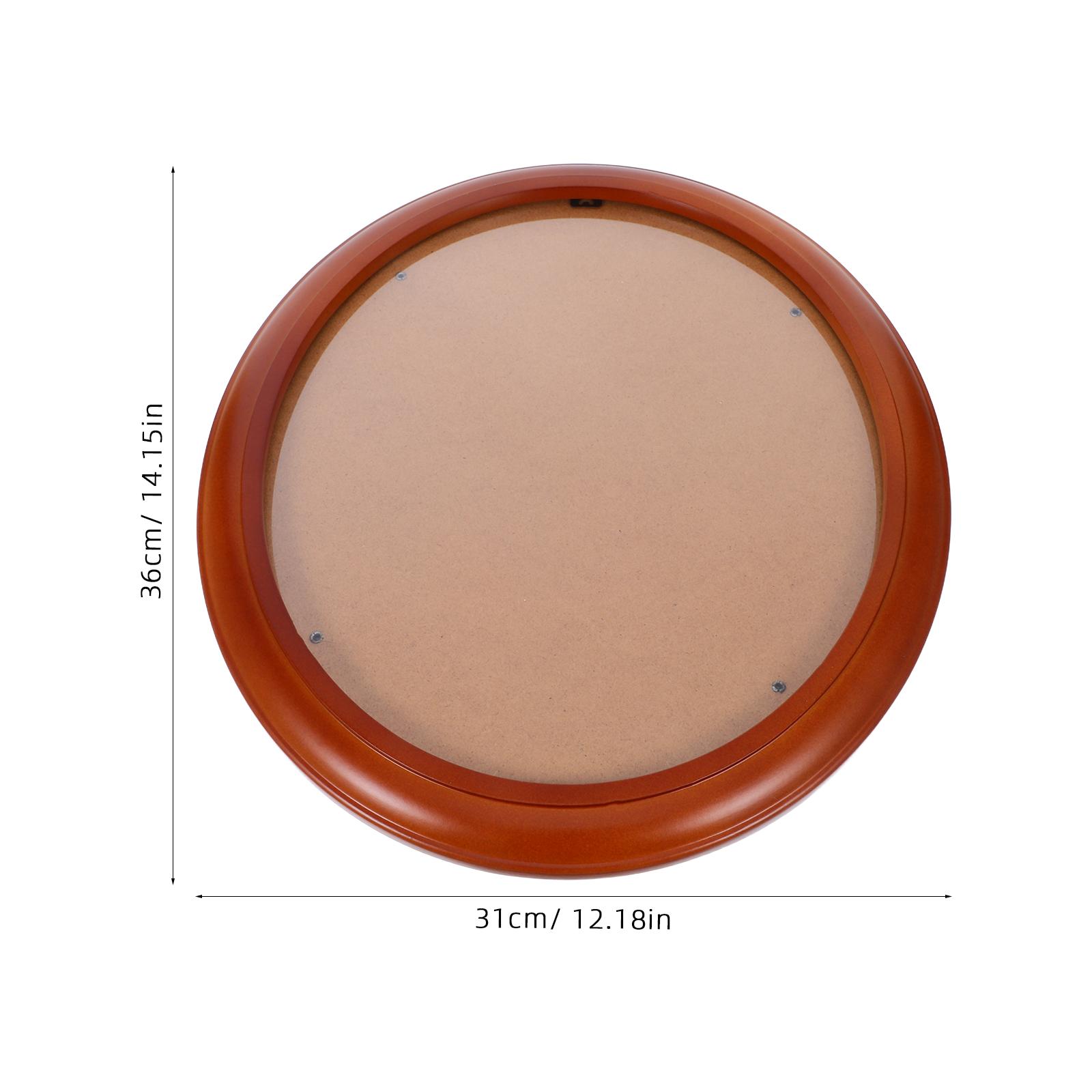 Овальная деревянная фоторамка Деревянный держатель для фотографий Навесная фоторамка Держатель для фото в спальне Ретро-фоторамка Декор для дома 36.00X31.00X2.70CM