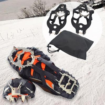 18 Spikar Stegjärn för Skor Män Kvinnor Förstärkta Snögreppsklossar Sko Jogging