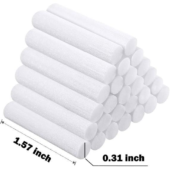 24Pack Wick Essential Oil Inhaler Replacement Kit, 4 cm (1 5/8 inch) Blank Nasal Sticks,or Essential Oil Inhalers. 2 Mini Droppers. for Essential Oil