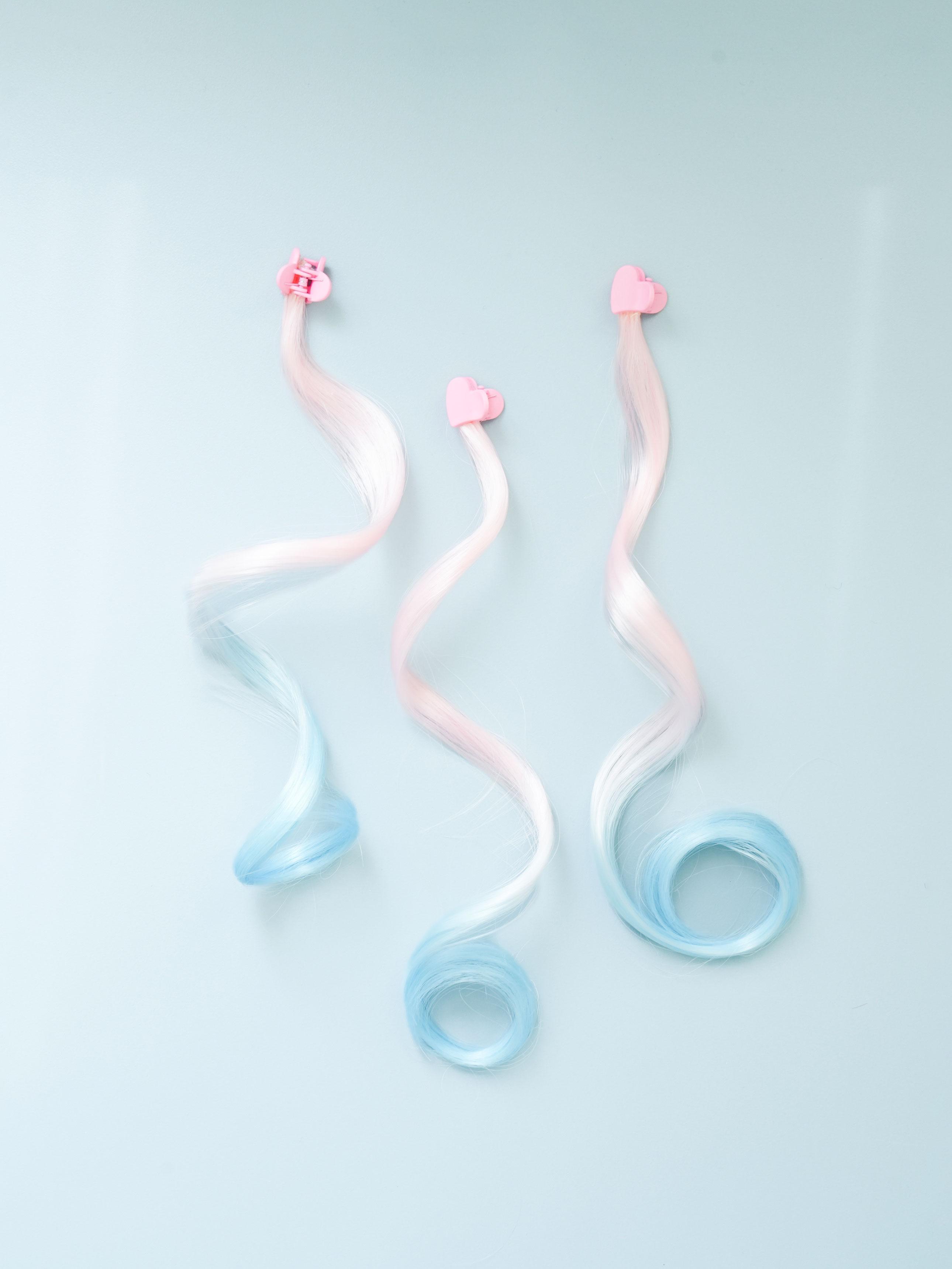Gradient Blue Hair Color Extensions (3-Pack) 1ea