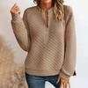 Women's Fashionable Long-sleeved Pullover Solid-color Top