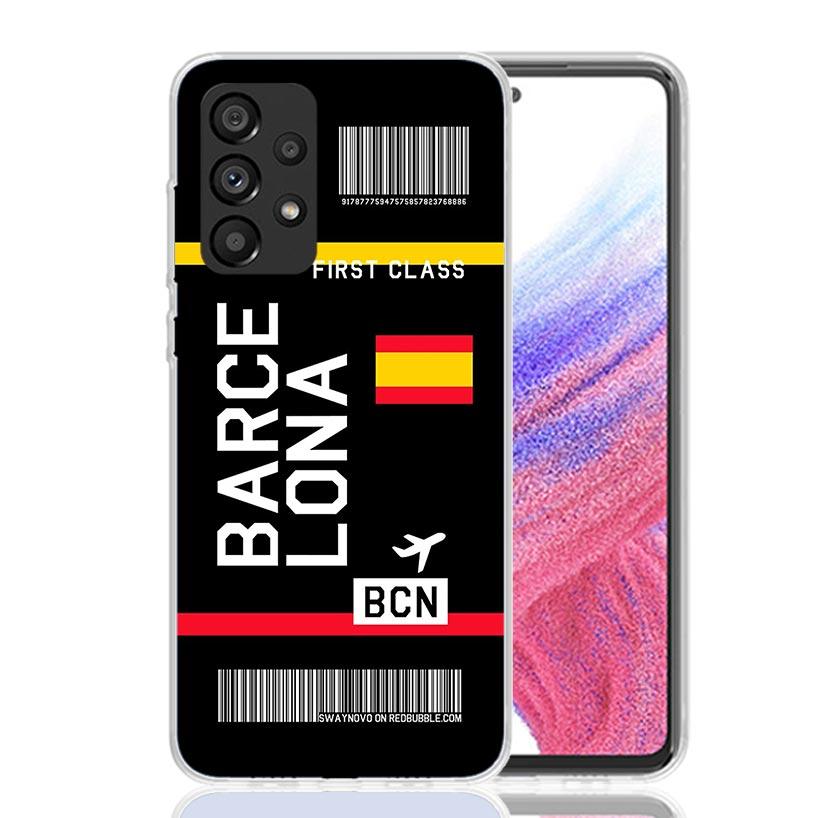Airline Ticket Barcode Phone Case For Samsung Galaxy A17 A16 A14 A15 A13 A57 A56 A54 A55 A53 A37 A36 A34 A35 A33 A26 A24 A25 A23