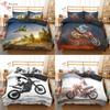 Three-Piece Bedding Off-Road Motorcycle 3D Digital Printing Bedding Home Textiles