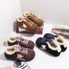 Retro German Training Shoes Women's Autumn and Winter Velvet Warm Fluffy Cotton Shoes Cute Ugly Cute Soft Leather Star Shoes Casual Board Shoes