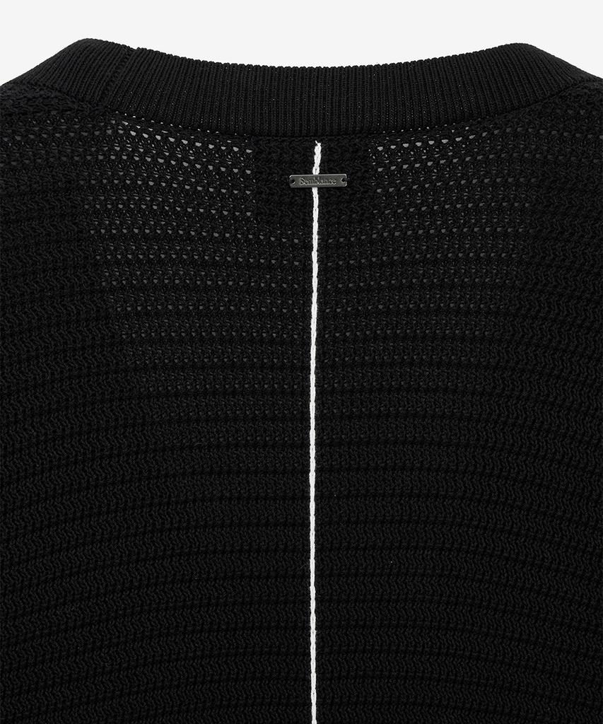 Ziosongzio Semblance Double-Breasted Cardigan Black Zi2Kt810Bk
