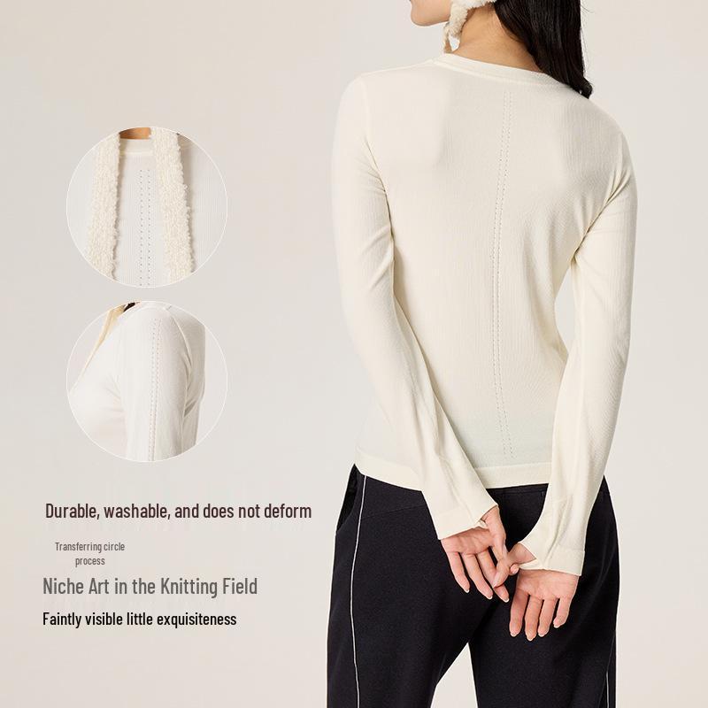 Merino Wool & Lenzing Tencel Long Sleeve Seamless Casual Sports Tee