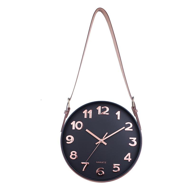 

Living Room Clock Creative Silent Wall Decoration Wall Clock Simple Clock Round Wall Clock 30CM [hanging rope wall clock] style 8