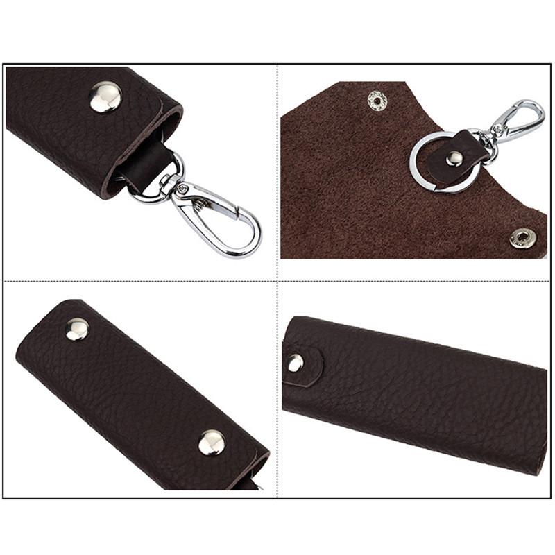 Men's Business Leather Key Case Waist Hanging Key Chain Household Large Capacity Female Fashion Multi-function Car Lock Key Bag