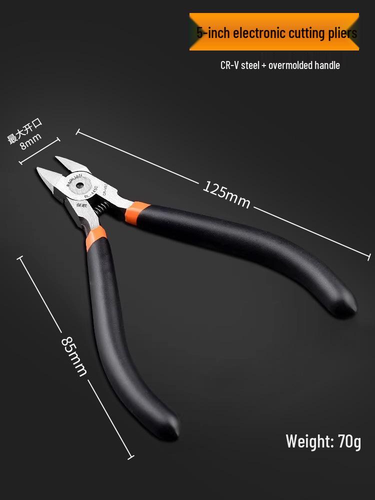 Industrial Grade Diagonal Pliers and Sprue Cutters - Versatile Electrician's and Modeler's Tool for Precision Cutting