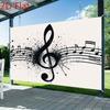 2D Abstract Music Art Tapestry, Treble Clef and Staff Design