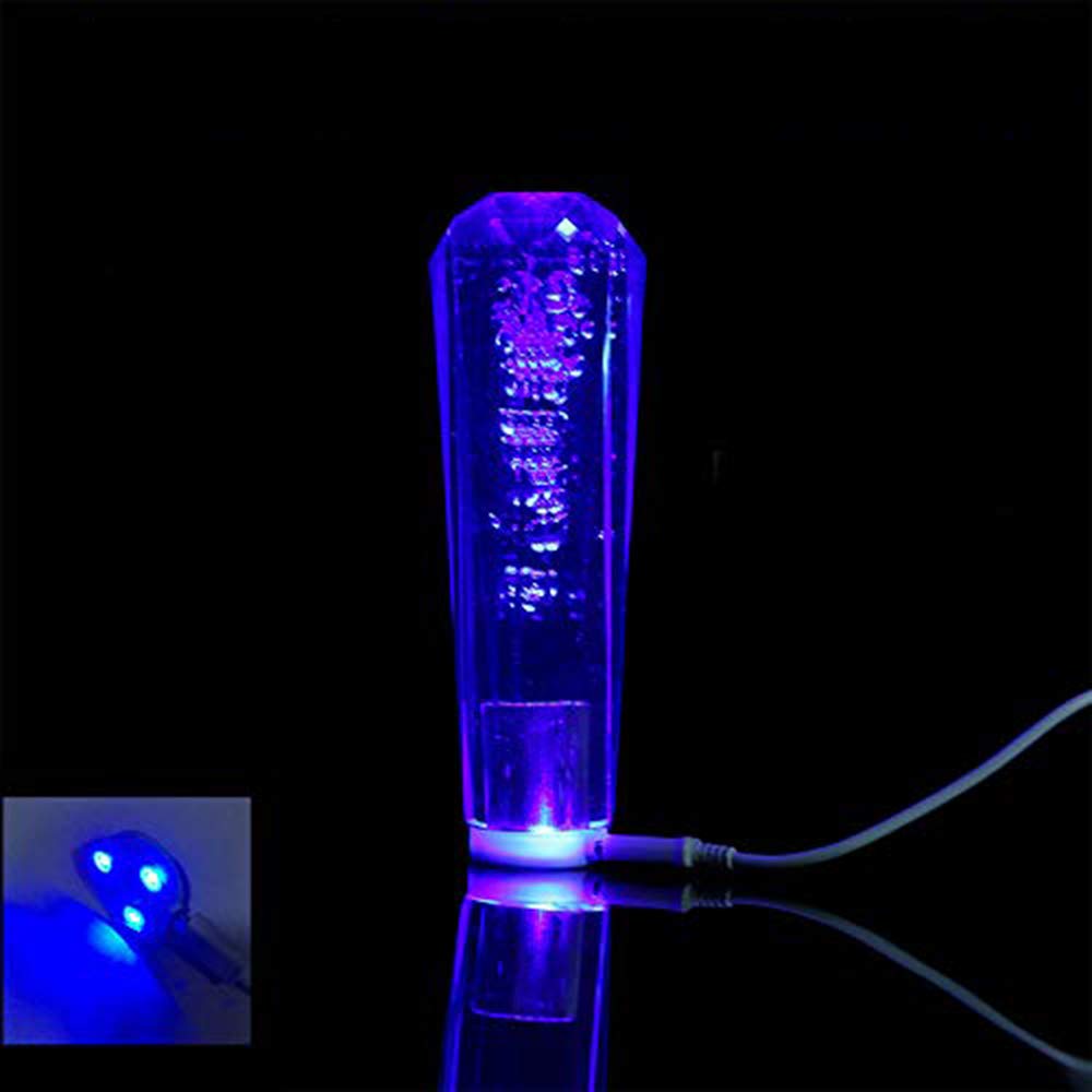 HANSWD Universal Crystal Shift Knob, Foam Included, Octagonal, Bubble, For Gate AT/MT Cars, 3
