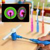 Handheld Led Music Windmill Stick Rainbow Flashing Light Up Rotating Toys Funny Luminous Plaything For Kids Party Holiday Gifts