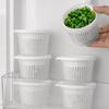 Storage Box, Draining Water Freshness Keeper, Keeps Food Fresh Food-Safe Container, for Garlic And Onions