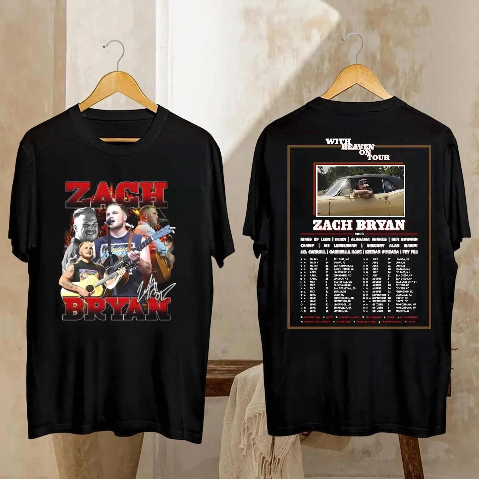 Zach Bryan With Heaven On Tour 2026 Graphic Tee S