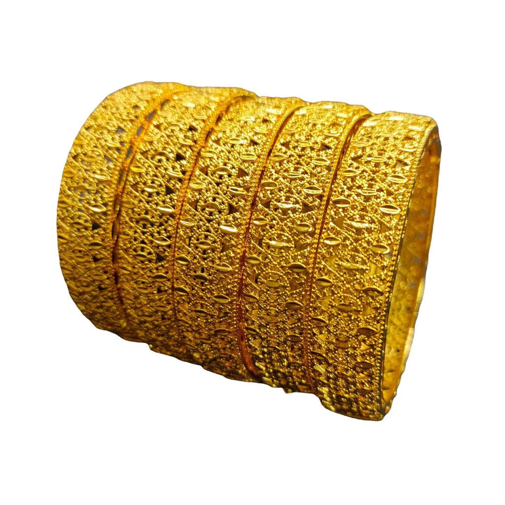 24K Gold-Plated Bollywood Bride Bracelet: Women's Bridal Jewelry