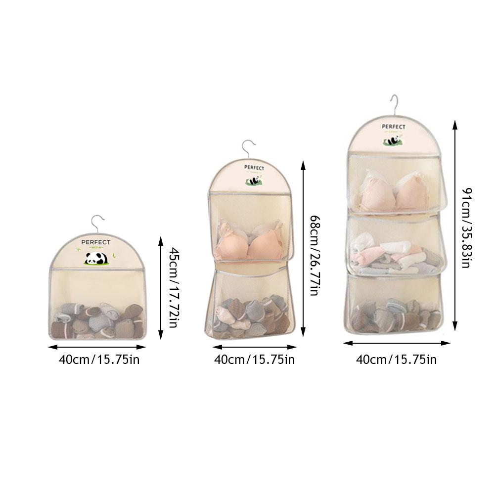 Storage Hanging Bag Underwear Socks Storage Bag Hanging Underwear Storage Net Closet Dormitory Organizer Behind Door Storage Bag