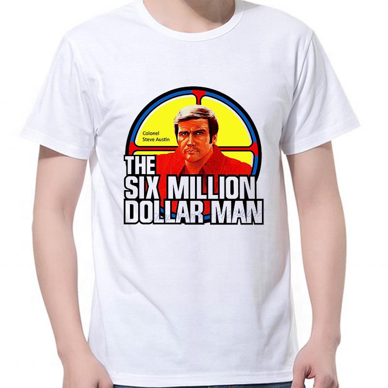 Six Million Dollar Unisex 70s Tv Show Retro Fashion Graphic T Shirts Summer New Shirts And Tshirts Cotton Short Sleeve Tshirts