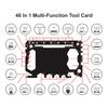 46 In 1 Tool Card Carry Multi-Purpose Survival Accessories With You Outdoors Portable Camping Tool Card Bottle Opener Wrench