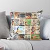 Vintage Arabic Adverts Mosaic Square Pillowcase Polyester Linen Velvet Pattern Zip Decor Home Cushion Case X