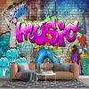 3d Painted Graffiti Wall Mural Removable Colorful Letter Graffiti Wallpaper For Living Room Bedroom Office Graffiti Mural