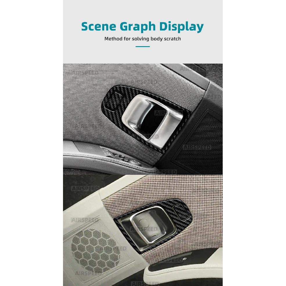 Real Soft Carbon Fiber For BMW i3 2013 2014 2015 2016 2017 2018 2019 2020 2021 2022 Car Interior Door Handle Door Stickers