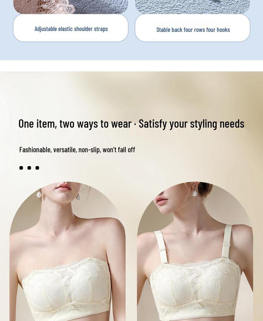 Women's Strapless Minimizing Bandeau Bra - Anti-Sag, Light, and Supportive for Large Busts