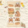 Neues Capybara Strandtuch Niedliches Capybara Weiches Strandtuch Mikrofaser Cartoon Bedrucktes Handtuch Bequemes Weiches Strandtuch