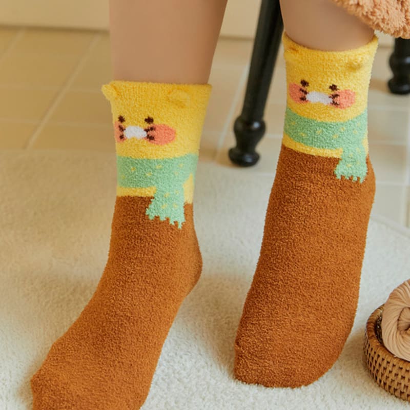 Kakao Friends Cabin In the Forest Sleep Socks_Chunshik