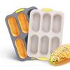 Food Grade Silicone Silicone Baking Mold 6 Cavity Hot Dog Bread Mold Bread Mould  Dessert Making