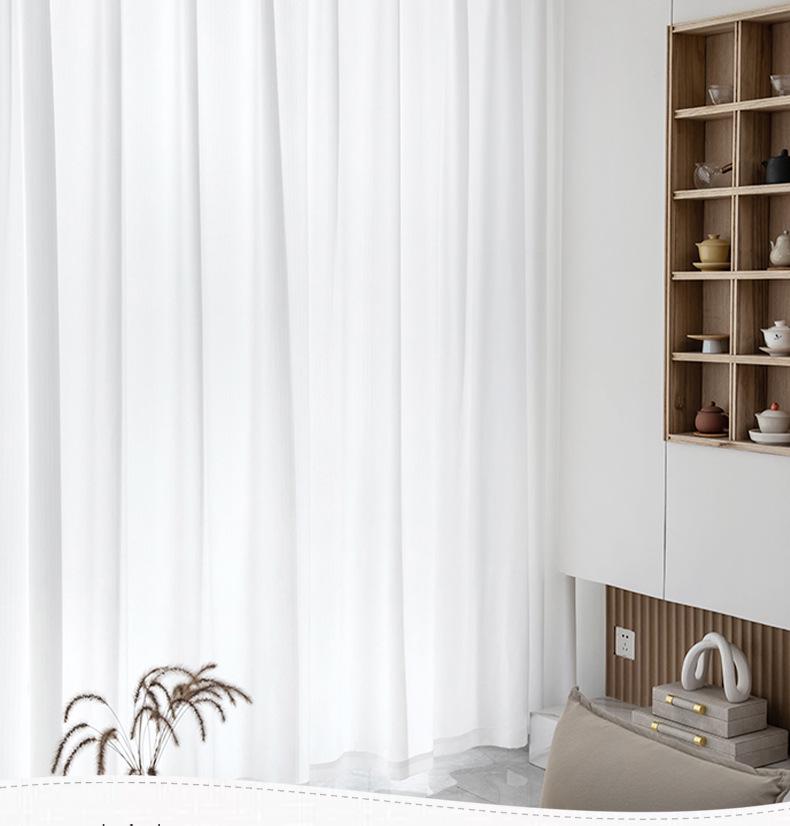 Nordic Semi-Shading Heat Insulation Gauze Curtain: Light-Filtering, Privacy-Ensuring for Living Room & Balcony.