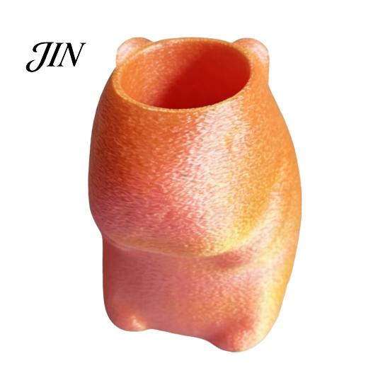 Colorful Desktop Pen Holder Standing Capybara Holder, Cute Animal Desk Organizer for Pens Makeup Fresh Blue Brushes, Large Capacity Pencil Stand
