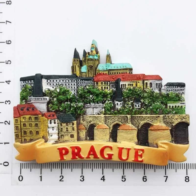 Magneți de frigider Republica Cehă Praga punct de reper clădire suvenir turistic autocolant magnetic frigider colecție de decorațiuni interioare cadou