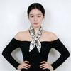 Magnetic Pearl Buckle Satin Neck Scarf No Tie Choker Scarf Elegant Decorative Silk Scarf  Summer