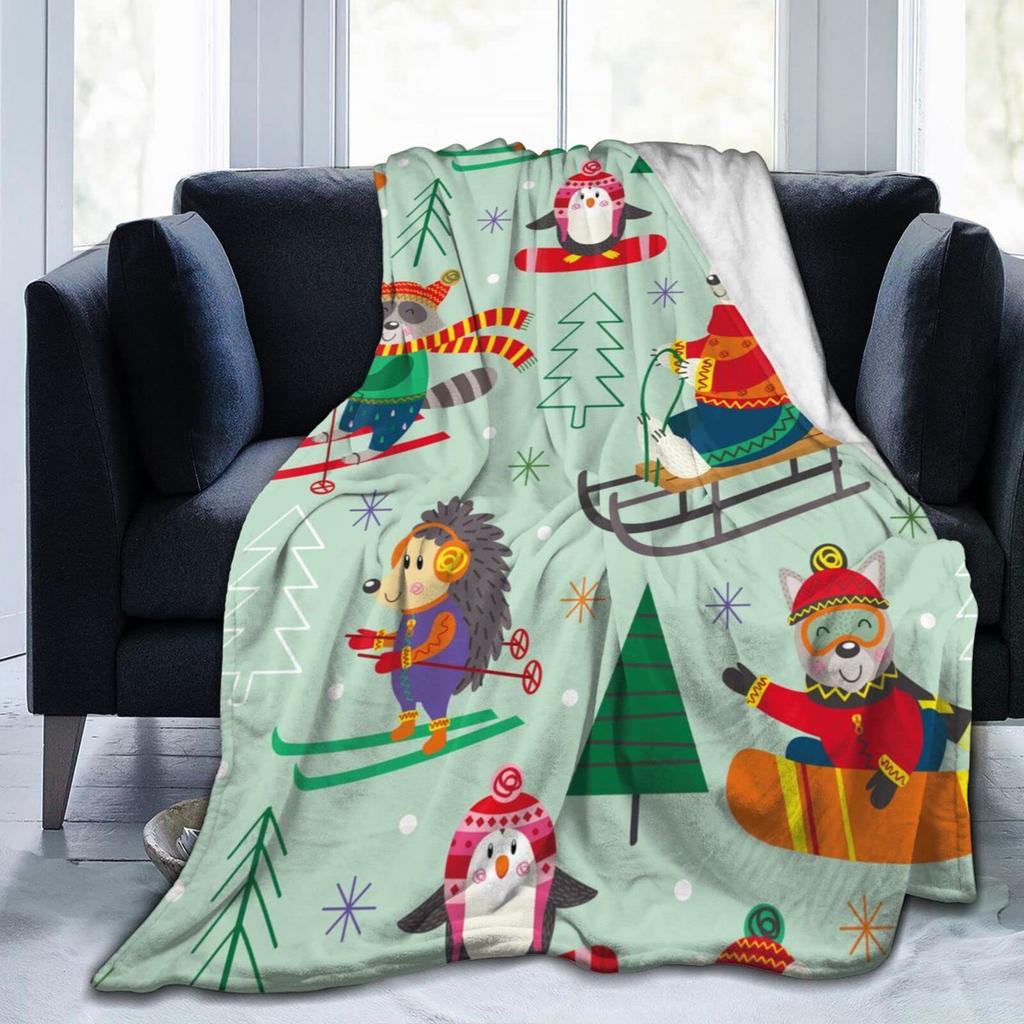 Couverture Hérisson, Couverture Plaid en Flanelle Douce avec Hérisson Super Mignon Cadeaux pour Fille Femmes Amateurs d'Hérissons Couverture pour Canapé Lit