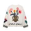 Europäische und amerikanische Damenmode beliebte Mode langärmelige Jacke mit Blumenstickerei