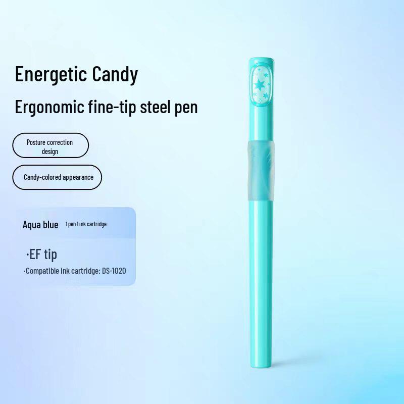 DianShi YuanQi EF Fine Nib Fountain Pen for Posture Correction - Ideal for Primary School Students Writing Practice (DS768S)