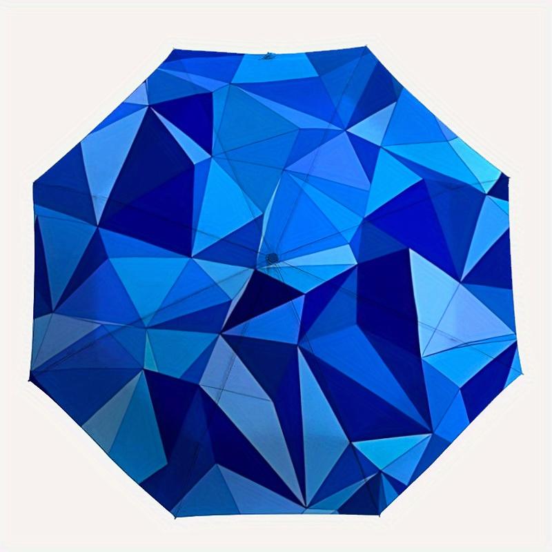 

1pc Geometric Circle Automatic Open/close Folding Umbrella, Compact Portable Travel Umbrella,Durable Construction yy250814166