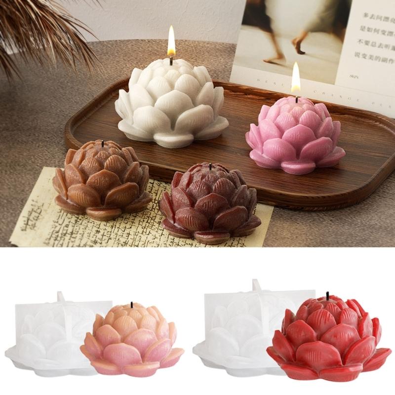 Flower Blossom Candle Molds for Making Candle Soap Christmas Present Room Decorations, Flower Candle SIlicones Molds