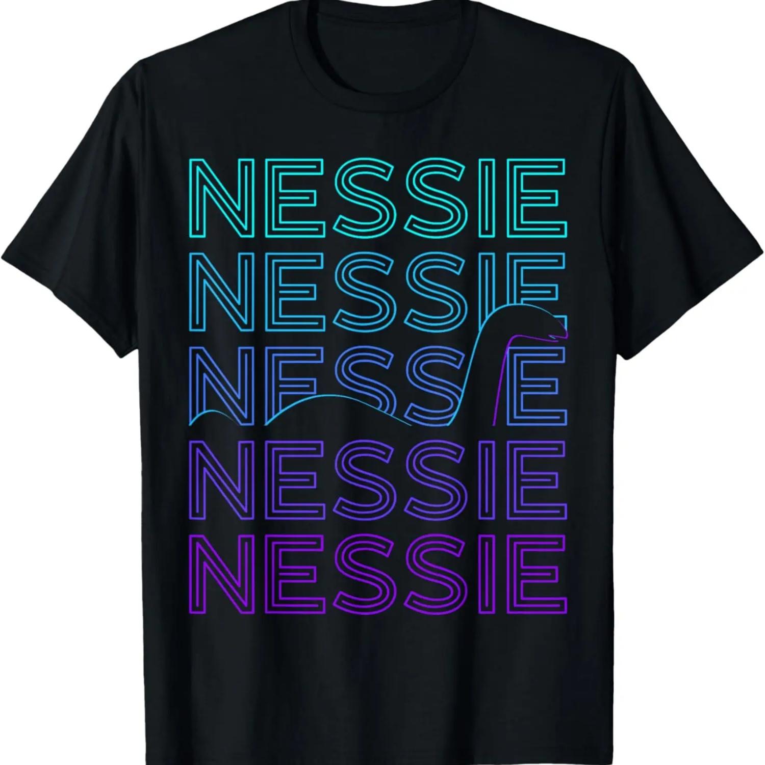 Loch Ness Monster Nessie Cryptid Cryptozoology Retro T-Shirt S