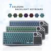 Dual-Mode Bluetooth Wireless Touch Keyboard with Multimedia Hotkeys for Computers, Tablets, and Smart TVs