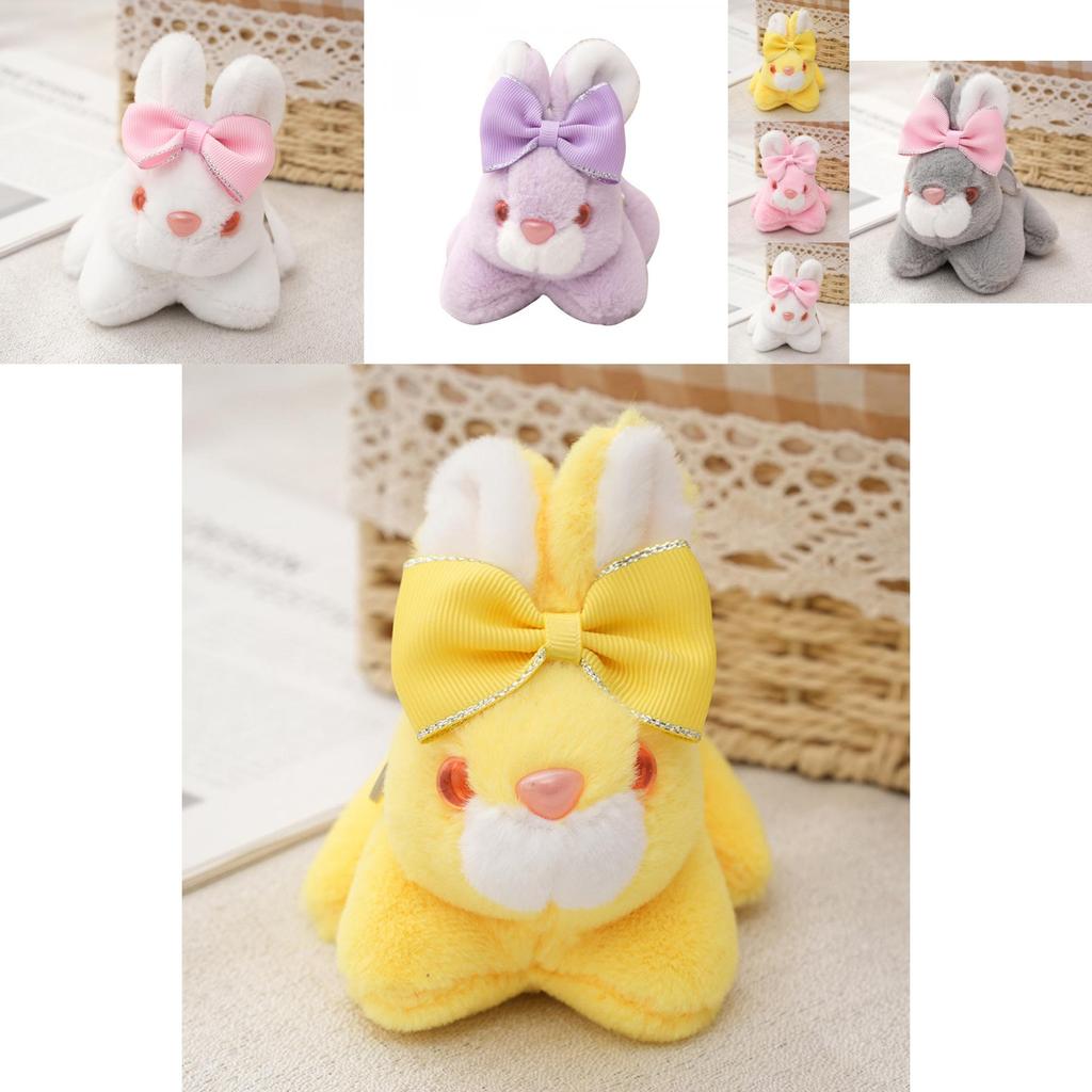 Adorable Bunny Plush Toy Keychain Soft Stuffed Animal Charm Cute Rabbit Doll For Girls Birthday Gift