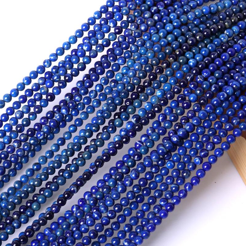 Afghanischer Lapislazuli Reisperlen, 3mm, Halbfertiger Strang für DIY Schmuck